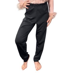 Kizzi Dancewear Black Jogger Dance Pants Elastic Waist Adult XXS Studio Jazz